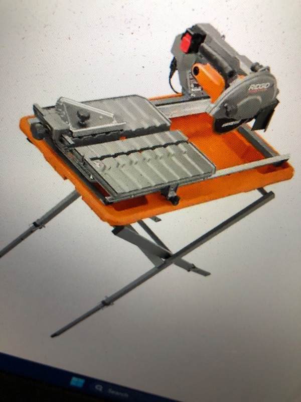 Photo 1 of 9 Amp 7 in. Blade Corded Wet Tile Saw with Stand