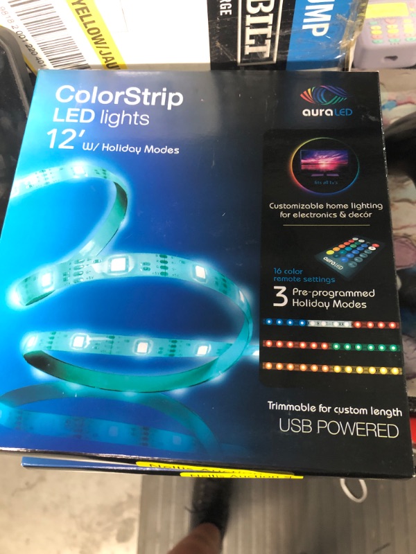 Photo 1 of Aura LED ColorStrip LED Lights w/Holiday Modes, RED, WHITE, BLUE, GREEN, 12 inches, 8288HD