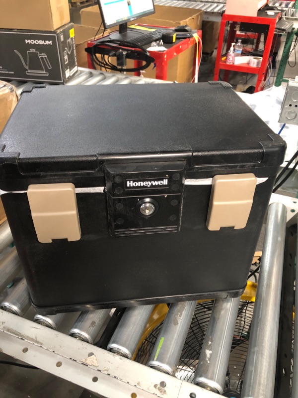 Photo 2 of *Used* *Small Crack* Honeywell Safes & Door Locks 30 Minute Fire Safe Waterproof Filing Safe Box Chest (fits Letter and A4 Files), Medium, 1106 Cartoon