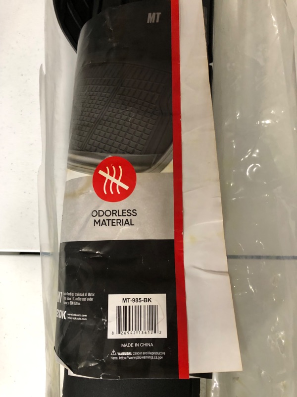 Photo 1 of Motor Trend Premium FlexTough All-Protection Cargo Mat Liner – w/Traction Grips for Car Truck SUV, Black (OF-985-BK)