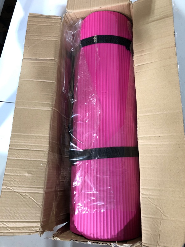 Photo 2 of  1/2-Inch Extra Thick Exercise Yoga Mat Pink Yoga Mat