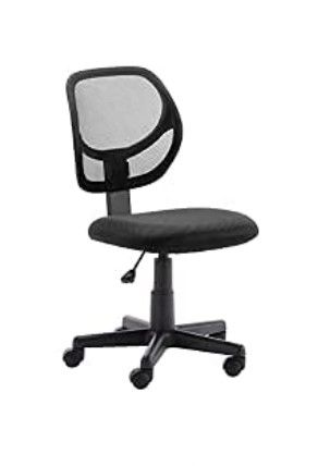 Photo 2 of Amazon Basics Low-Back, Upholstered Mesh, Adjustable, Swivel Computer Office Desk Chair, 47" x 35"