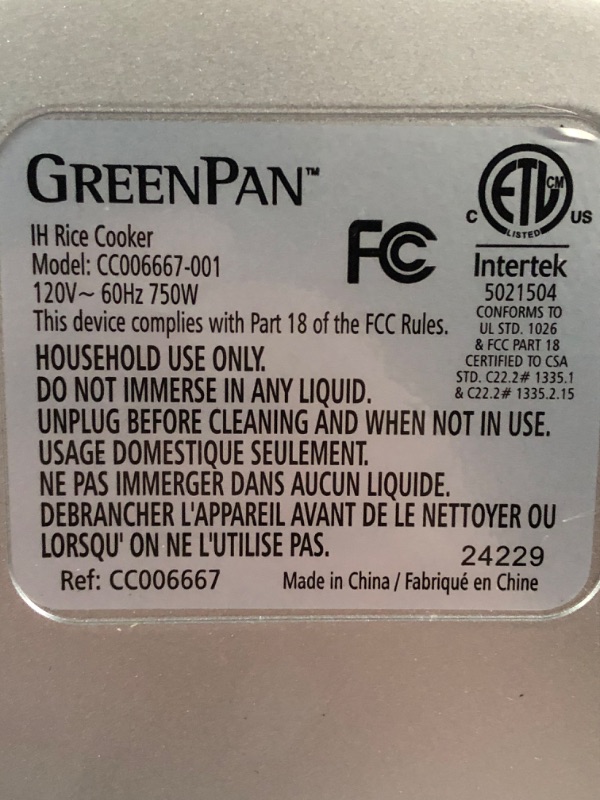 Photo 4 of ***see notes*** GreenPan Stainless Steel Healthy Ceramic Nonstick 8-Cup Rice Oats Grains & Soup Cooker, Induction Heating for Consistent Results, Dishwasher Safe Pot, Includes Spatula Ladle & Measuring Cup