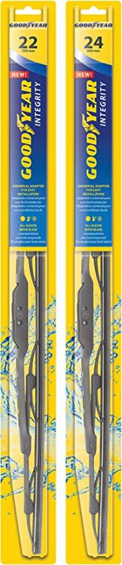 Photo 1 of Goodyear Integrity Windshield Wiper Blades 24 Inch & 22 Inch Set 24" and 22" Combo