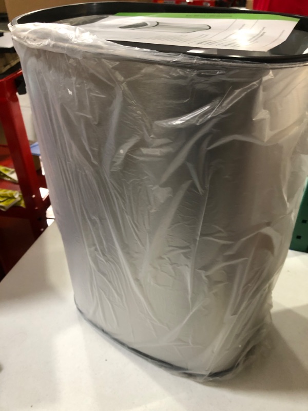 Photo 2 of **SEE NOTES**
iTouchless 13 Gallon SensorCan Kitchen Trash Can with Odor Filter, Stainless Steel, Oval Shape, 