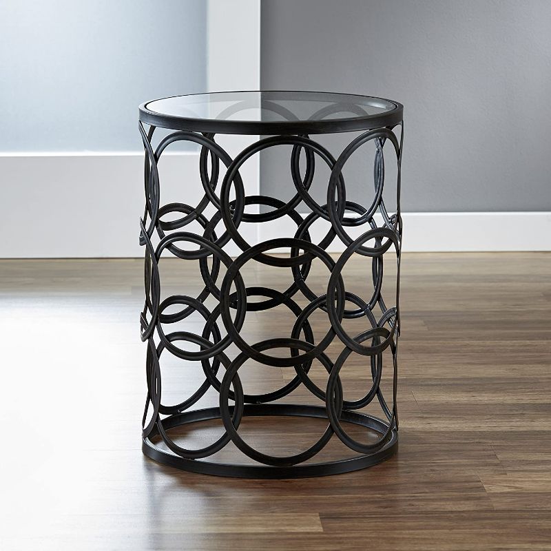 Photo 1 of ***USED** FirsTime & Co. Interlocking Circles Side Accent Table, 22"H x 16.75"W x 16.75"D, Oil Rubbed Bronze
