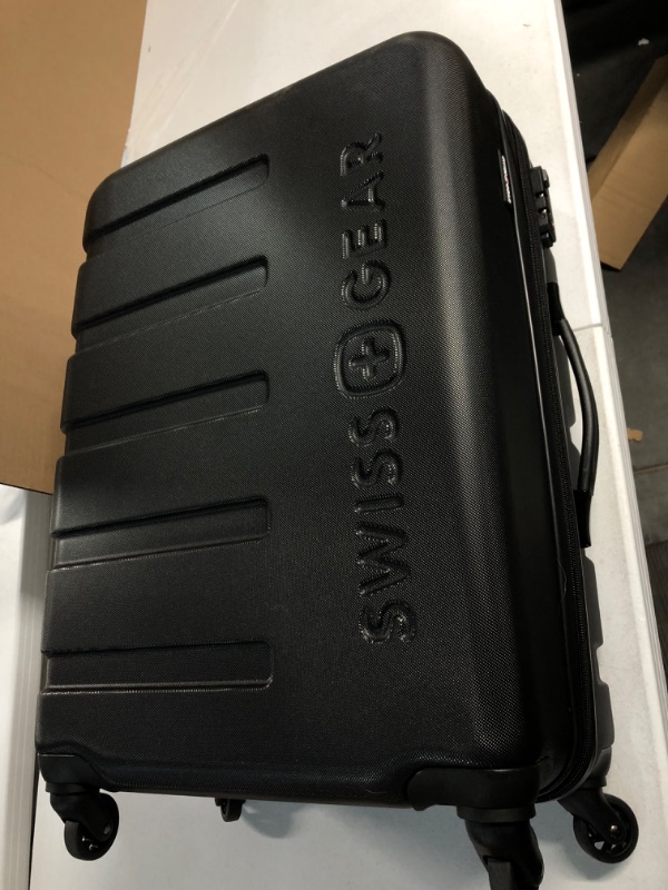 Photo 3 of **MISSINGPARTS** SwissGear 7366 Hardside Expandable Luggage with Spinner Wheels, Black