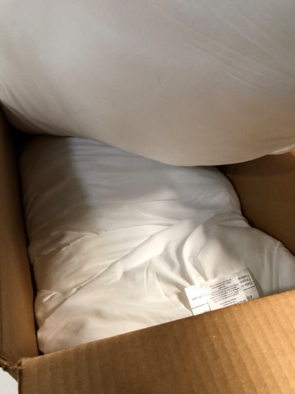 Photo 3 of Amazon Basics Down Alternative Bed Pillows, Medium Density for Back and Side Sleepers - King, 2-Pack King