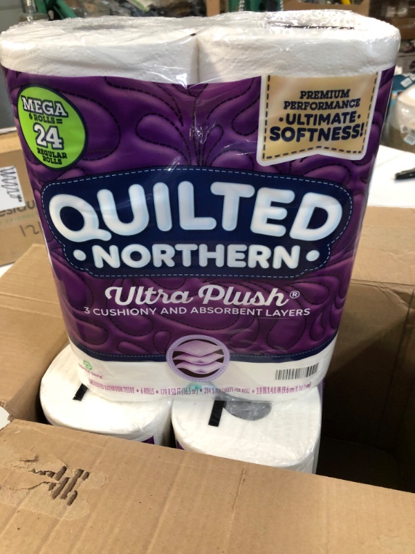 Photo 2 of Quilted Northern Ultra Plush Toilet Paper, 18 Mega Rolls = 72 Regular Rolls, 3-Ply Bath Tissue, 18 Count (Pack of 1)