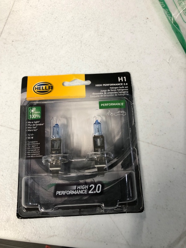 Photo 1 of HELLA H1 2.0TB High Performance Bulb, 12V, 55W, 2 Pack HP2.0 - 55W Twin Blister Kit