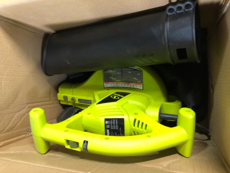 Photo 3 of **USED/SE NOTES** Sun Joe SBJ603E 13-Amp 240 MPH 3-in-1 Electric Blower/Mulcher/Vacuum, 32.7 Inch, Green 