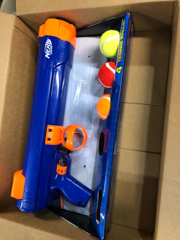 Photo 3 of **USED/SEE NOTES** Nerf Dog Tennis Ball Blaster 20 Inch Large Blaster with 4 Balls