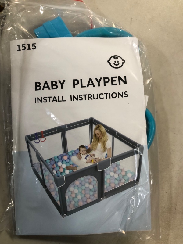 Photo 3 of **NEW/SEE NOTES** Baby Playpen,59"x 59"gray