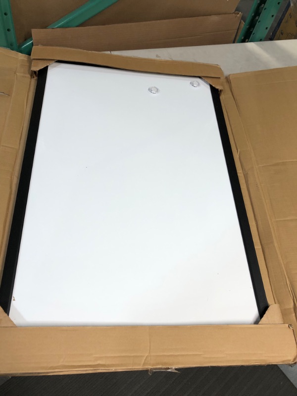 Photo 4 of **NEW** Amazon Basics Magnetic Dry Erase White Board, 35 x 23-Inch Whiteboard