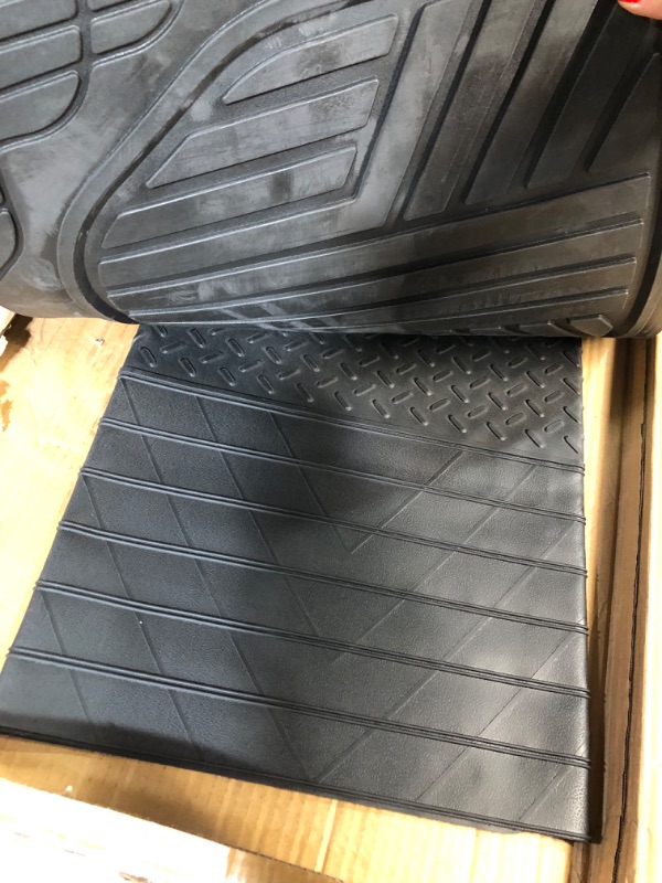 Photo 2 of **NEW** Amazon Basics 4-Piece All-Weather Protection Heavy Duty Rubber Floor Mats 4-Piece