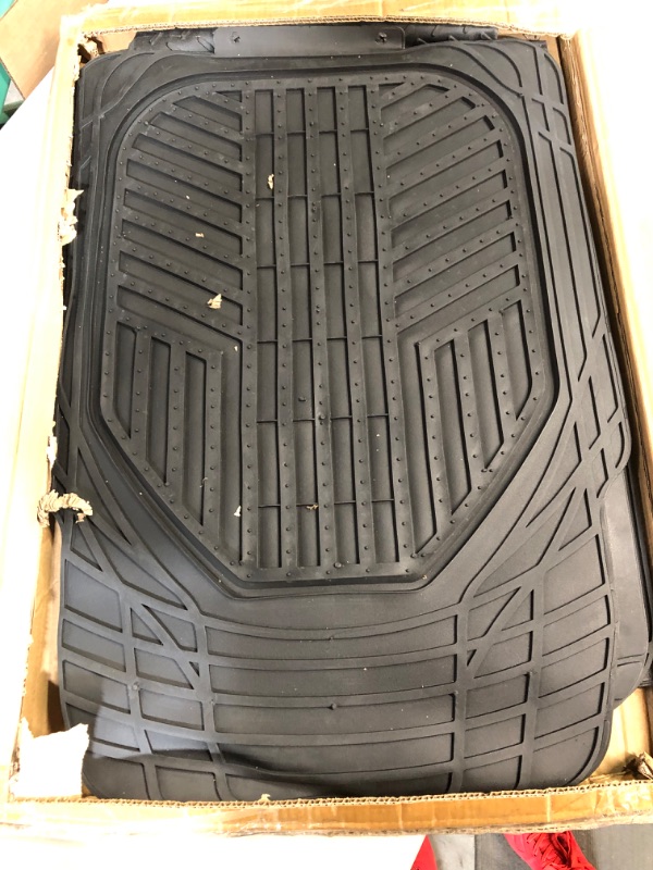 Photo 3 of **NEW** Amazon Basics 4-Piece All-Weather Protection Heavy Duty Rubber Floor Mats 4-Piece