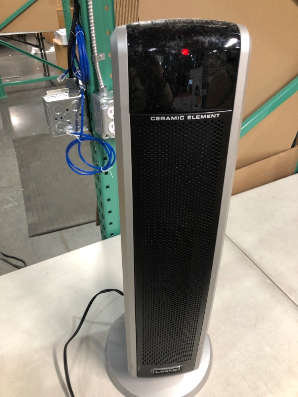 Photo 2 of Lasko 5586 Digital Ceramic Tower Heater with Remote, Dark Grey Black 5586 Tower Heater