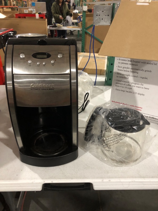 Photo 2 of *SEE NOTES* Cuisinart DGB-550BKP1 Automatic Coffeemaker Grind & Brew, 12-Cup Glass, Black 
