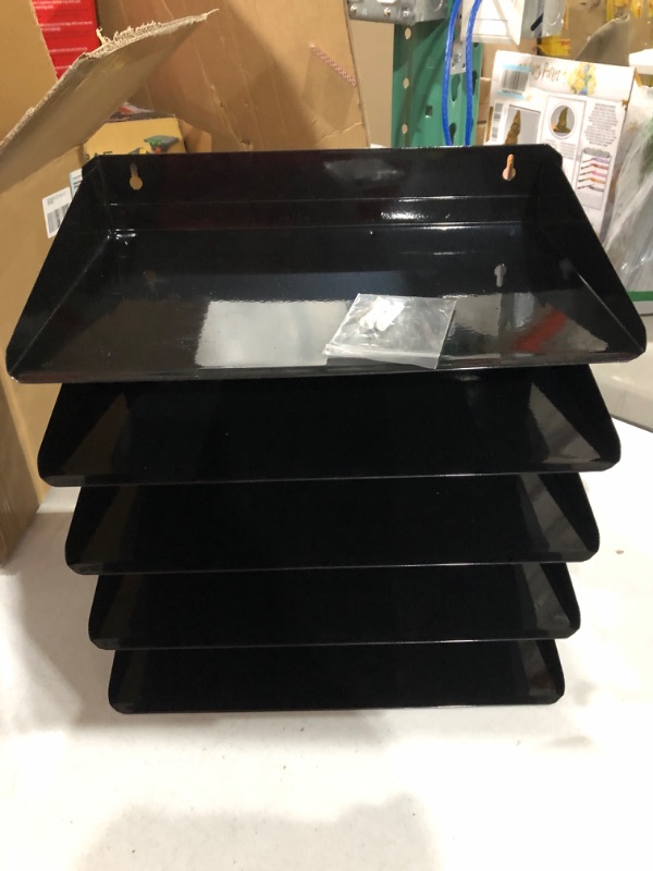 Photo 2 of Amazon Basics 5 Tier Metal Office Document Organizer Tray, 13" x 9" x 13"