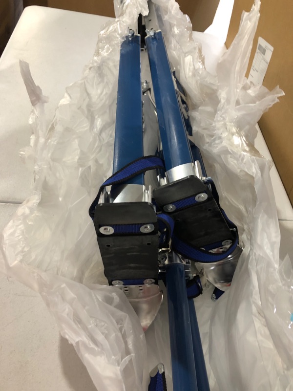 Photo 1 of *** USED *****24 inch -40 inch Professional Grade Adjustable Drywall Stilts Taping Paint Stilt Aluminum Tool Stilt for Painting Painter Taping Blue 24"-40" blue