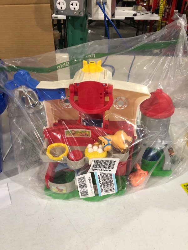 Photo 2 of ** USED might be missing pieces *** Fisher-Price Little People Farm Toy, Toddler Playset with Lights Sounds and Smart Stages Learning Content, Frustration-Free Packaging SIOC/FFP