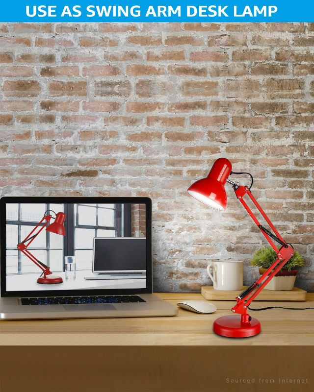 Photo 3 of Metal Desk Lamp, Swing Arm Desk Lamp