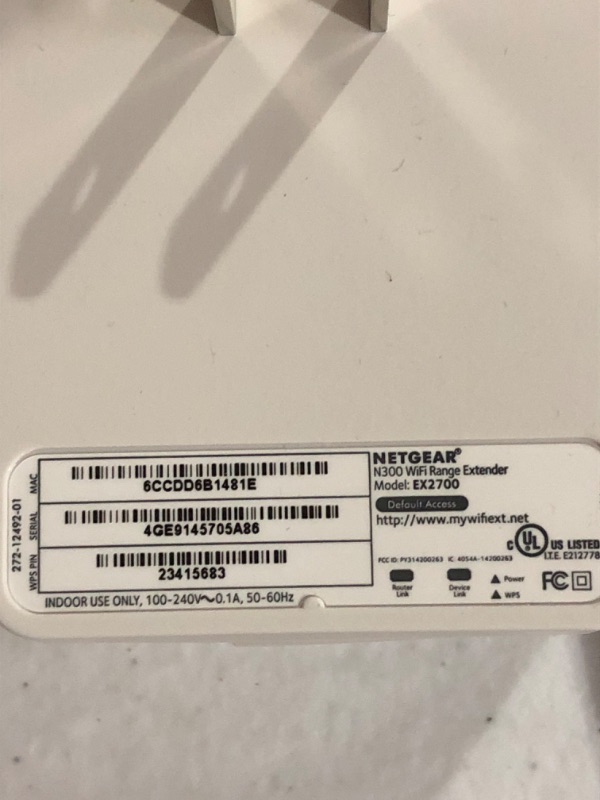 Photo 3 of NETGEAR Wi-Fi Range Extender EX2700 - Coverage Up to 800 Sq Ft and 10 devices with N300 Wireless Signal Booster & Repeater (Up to 300Mbps Speed), and Compact Wall Plug Design WiFi Extender N300