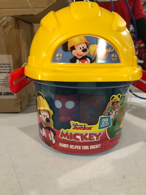 Photo 3 of Disney Junior Mickey Mouse Handy Helper Tool Bucket Construction Role Play Set, 25-pieces, by Just Play