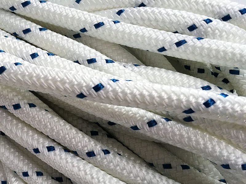 Photo 1 of  Braid Polyester Rope ½ inch by 100 feet, White Blue
