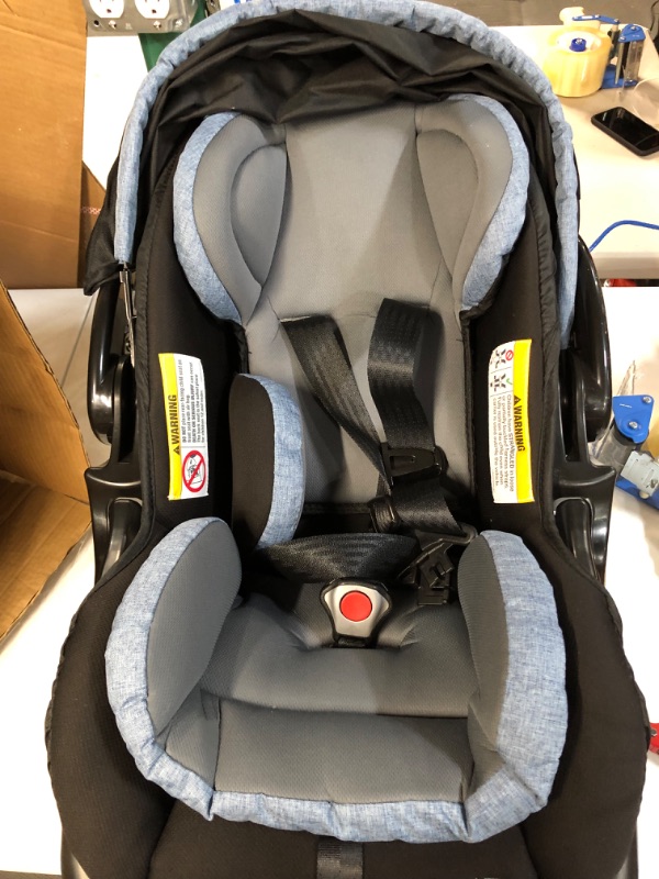 Photo 2 of Baby Trend Secure Snap Tech 35 Infant Car Seat, Chambray , 16.5x16.25x28.5 Inch (Pack of 1)