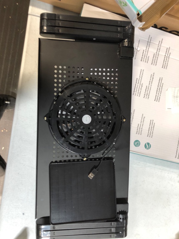 Photo 1 of Extra Wide Adjustable Laptop Stand with Cooling Fan 