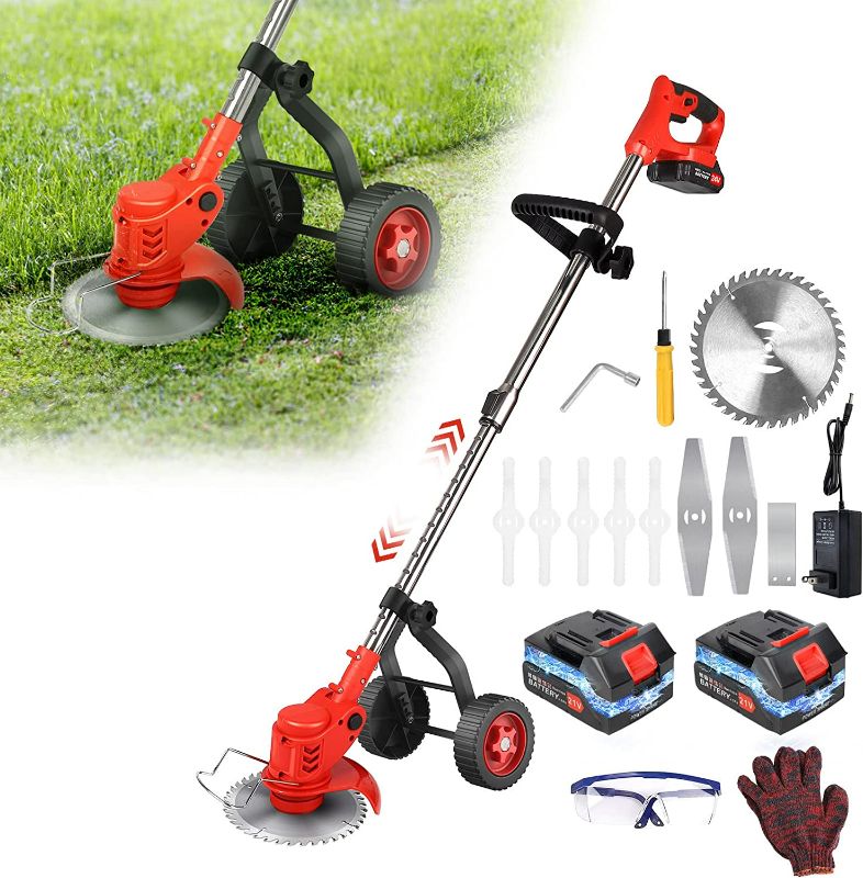 Photo 1 of (PARTS ONLY)Weed Wacker Battery Powered Electric Brush Cutter 4000mAh, Battery Weed Eater Cordless Grass Trimmer