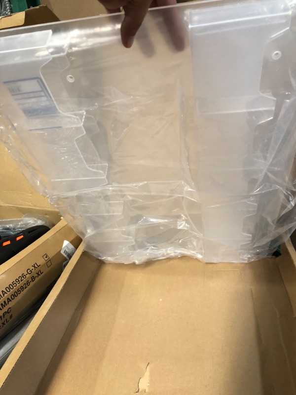 Photo 1 of Trifold Display Organizer Wall Holds 4 Inch Wide Paper Products Clear Acrylic Hardware Included 10 Slot Multi Pocket Rack 