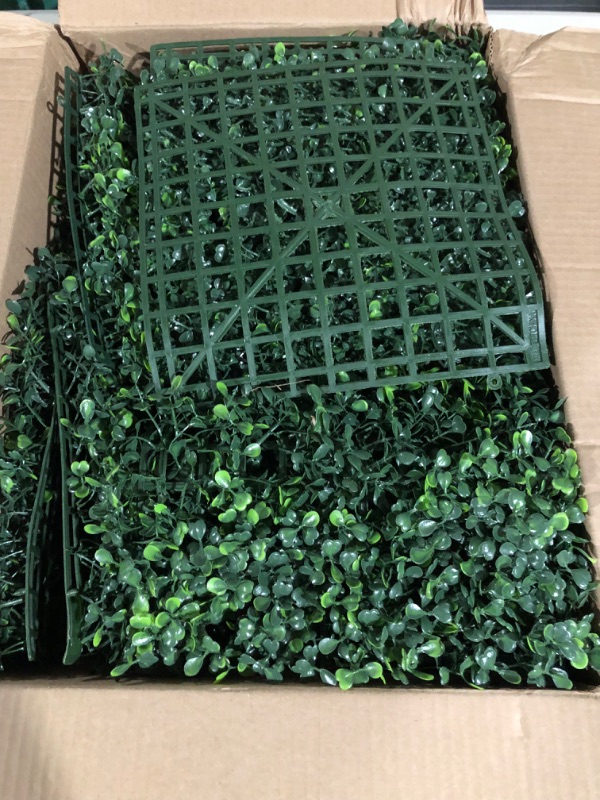 Photo 2 of 12 Packs 10"x10" Artificial Boxwood Hedge Mat