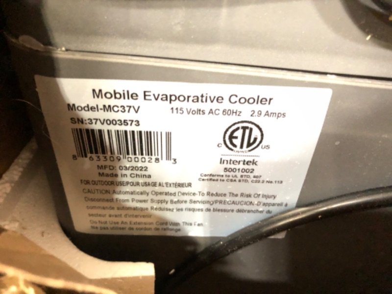 Photo 5 of [USED/DAMAGE] Hessaire 950 Sq. Ft. Outdoor Portable Evaporative Cooler Humidifier 