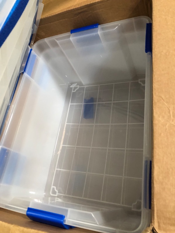 Photo 5 of [DAMAGE] IRIS USA 16 Quart WEATHERPRO Plastic Storage Box - 3pk