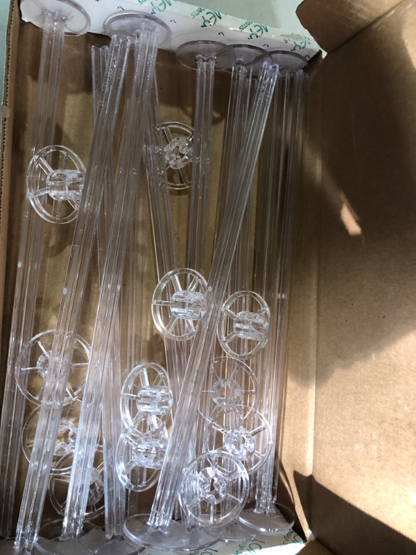 Photo 2 of [USED] Afloral Lomey Pedestal Pillars in Clear Plastic 