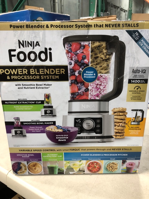 Photo 4 of **BRAND NEW/SEE NTOES** Ninja SS351 Foodi Power Blender & Processor System 1400 WP Smoothie Bowl Maker & Nutrient Extractor* 6 Functions  smartTORQUE, 72-oz.** (64 oz max liquid) 