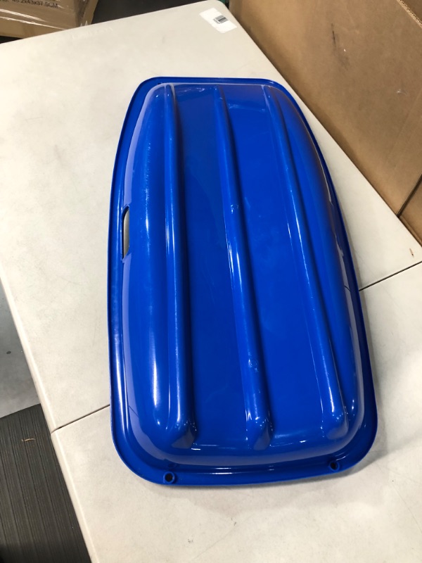 Photo 3 of **NEW/MISSING STRING** PEXMOR 2 Packs Kids Plastic Toboggan Snow Sled, 35'' Portable, 2 Handles, Blue