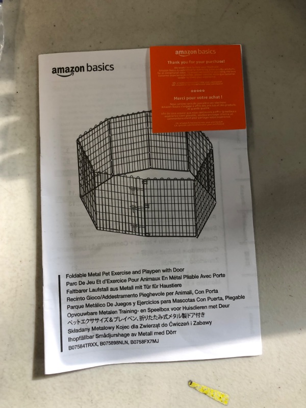 Photo 2 of *USED* Amazon Basics Foldable Metal Pet Exercise and Playpen