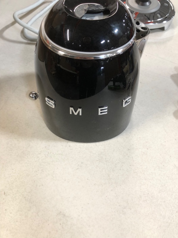 Photo 2 of **PARTS ONLY** Smeg Black Stainless Steel 50's Retro Electric Kettle