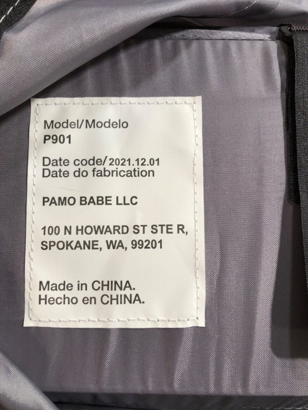 Photo 5 of **USED/SEE NOTES* Pamo Babe Portable Crib Baby Playpen with Mattress and Carry Bag (Grey)…