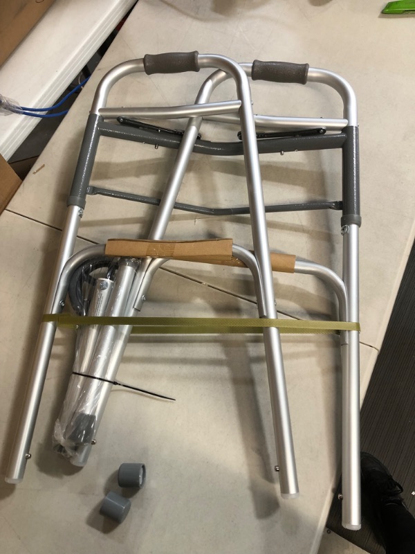 Photo 1 of *USED/MISSING WHEEL* Deluxe 2-Button Folding Walker