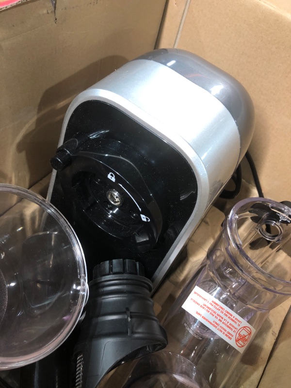 Photo 9 of *USED/SEE NOTES*Omega MM400GY Medical Medium Juicer, BPA Free, Slow Masticating High Juice Yield with Wide Mouth Chute, 200-Watt, Gray 200-Watt Gray