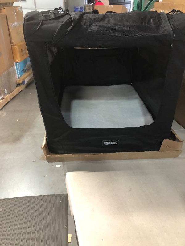 Photo 3 of *USED/SEE NOTES*AmazonBasics Premium Folding Portable Soft Pet Crate - 42‘, BLACK