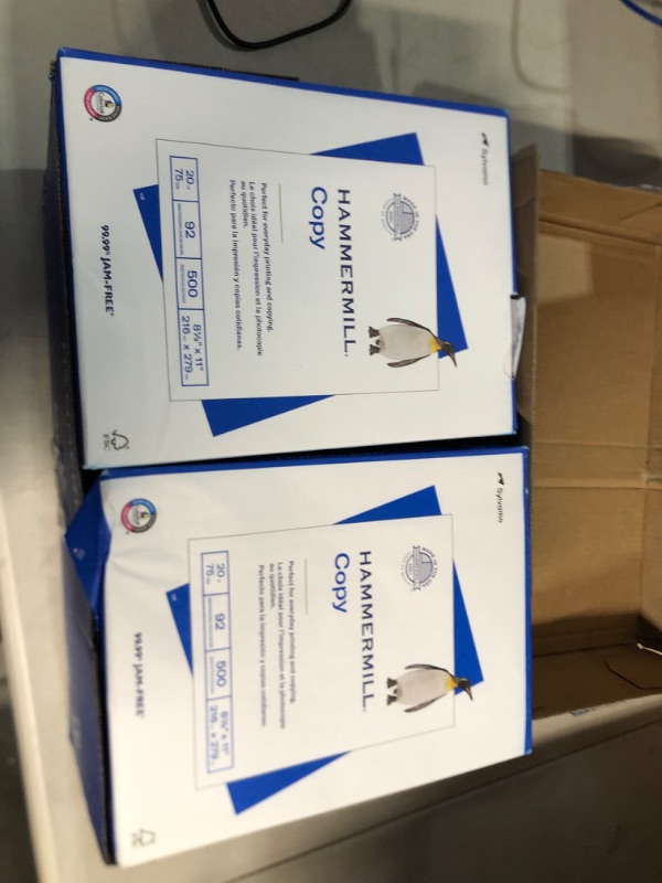 Photo 1 of Hammermill Printer Paper, 20 Lb Copy Paper, 8.5 x 11 - 8 Ream (4,000 Sheets) - 92 Bright, Made in the USA 8 Ream | 4000 Sheets Letter (8.5x11)