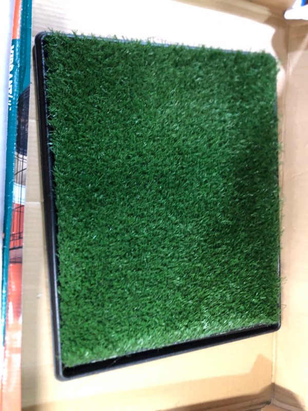 Photo 2 of Artificial Grass Puppy Pee Pad for Dogs and Small Pets - 20x25 Reusable 3-Layer Training Potty Pad with Tray