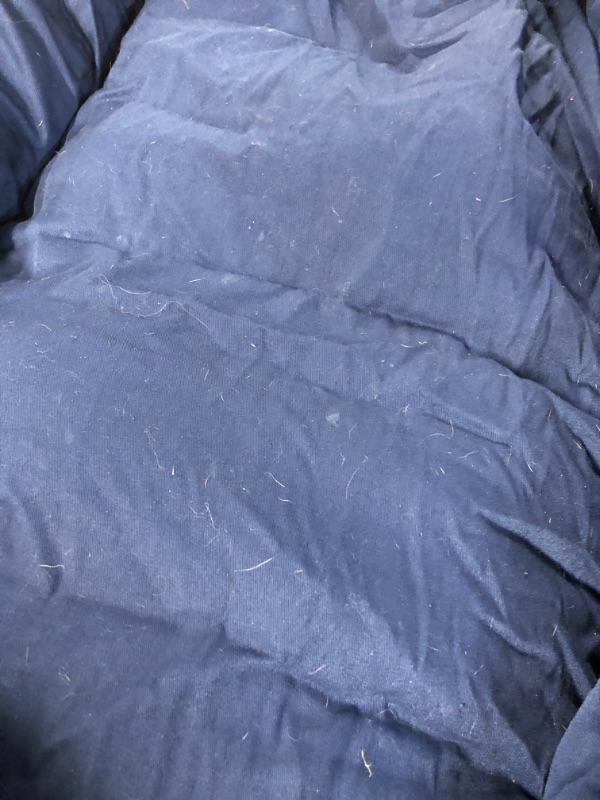 Photo 3 of *USED/DIRTY*40" Blue & Sherpa Bagel Bed By Majestic Pet Products