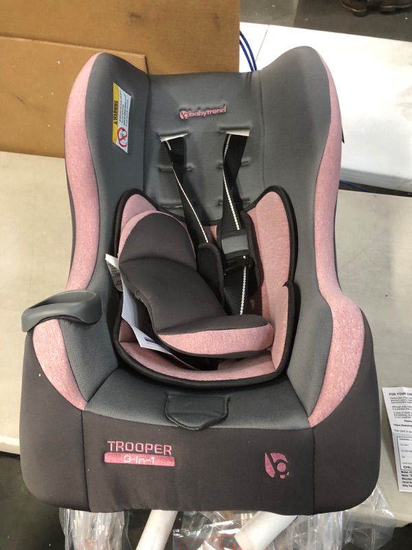 Photo 4 of Baby Trend Trooper 3-in-1 Convertible Car Seat, Cassis Pink