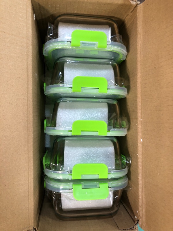 Photo 2 of C CREST Glass Containers for Food Storage with Lids, [10-Pack] Meal Prep Containers for Kitchen, Home Use, BPA Free Green